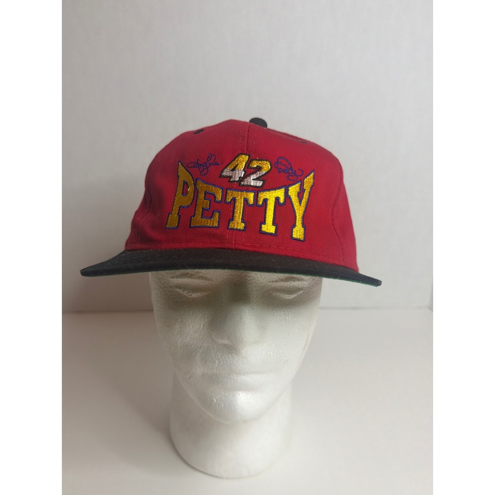 Vintage NASCAR Kyle Petty 42 Hat Red Black Snapback Cap YoungAn Deadstock NWT